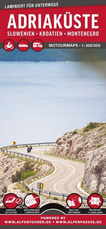 Bild vom Artikel MoTourMaps Adriaküste Slowenien . Kroatien . Montenegro Auto- und Motorradkarte 1:300.000 vom Autor MoTourMedia
