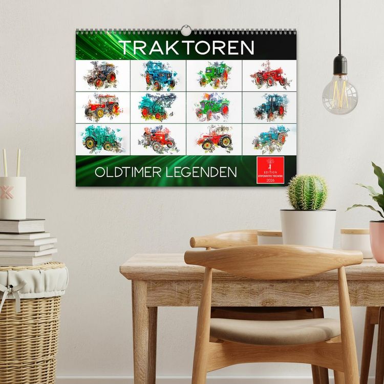 Produktbild: Traktoren Oldtimer Legenden (Wandkalender 2026 DIN A3 quer), CALVENDO Monatskalender