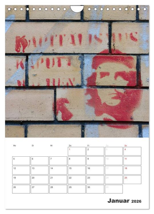Produktbild: STENCIL ART 2026 - Schablonen Graffiti an H&auml;userfassaden / Planer (Wandkalender 2026 DIN A4 hoch), CALVENDO Monatskalender