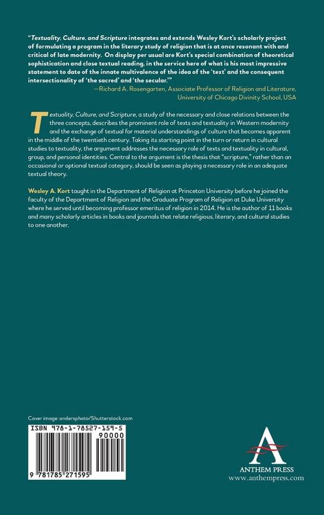 Produktbild: Textuality, Culture and Scripture