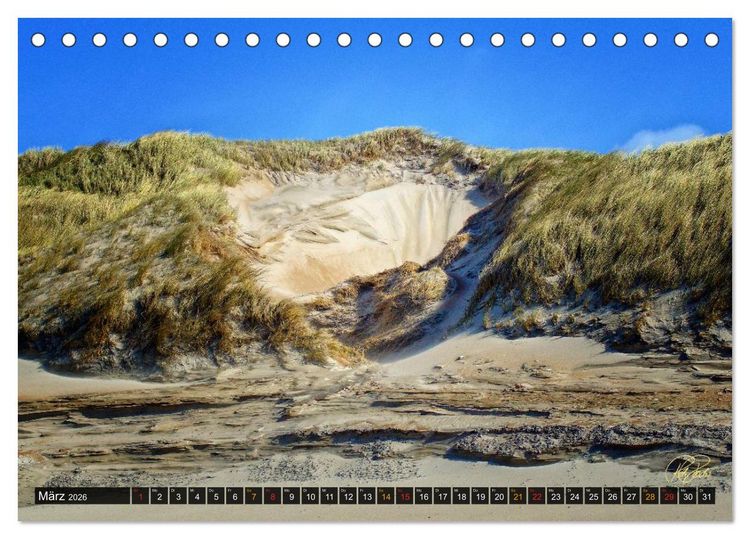 Produktbild: Nordsee-D&uuml;nen (Tischkalender 2026 DIN A5 quer), CALVENDO Monatskalender