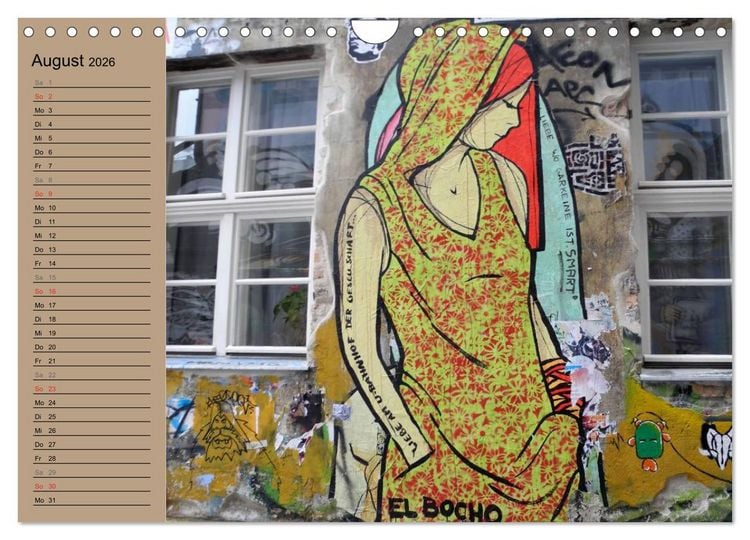 Produktbild: Street-Art Berlin (Wandkalender 2026 DIN A4 quer), CALVENDO Monatskalender