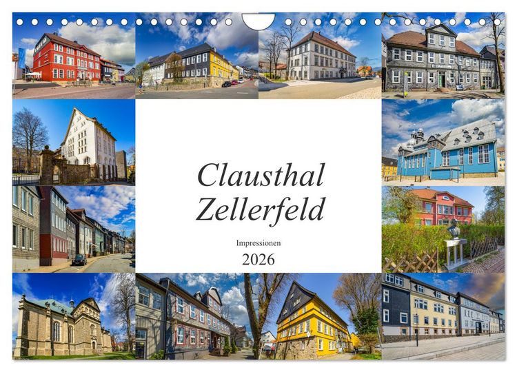 Produktbild: Clausthal Zellerfeld Impressionen (Wandkalender 2026 DIN A4 quer), CALVENDO Monatskalender