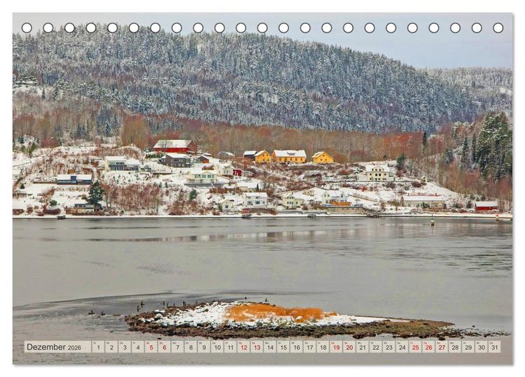 Produktbild: Winterliches Oslo (Tischkalender 2026 DIN A5 quer), CALVENDO Monatskalender