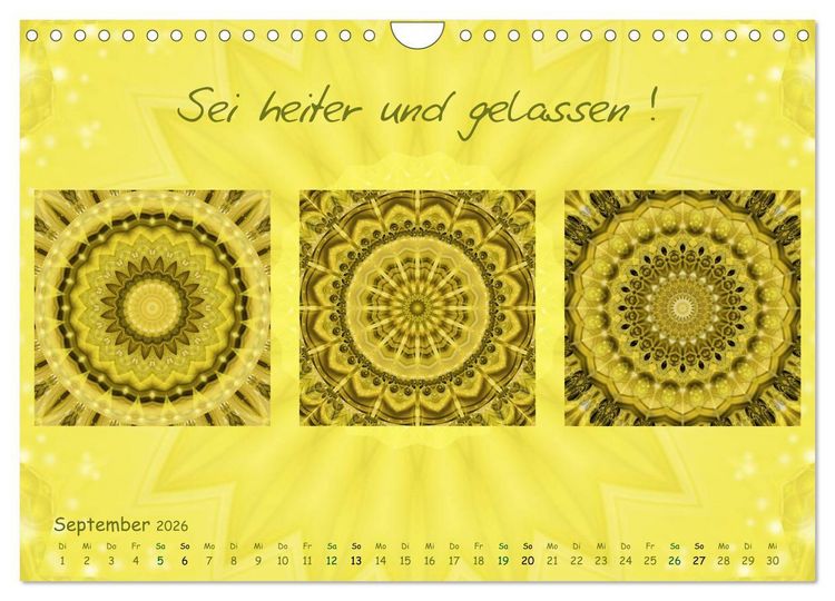 Produktbild: Mandala Trilogien (Wandkalender 2026 DIN A4 quer), CALVENDO Monatskalender