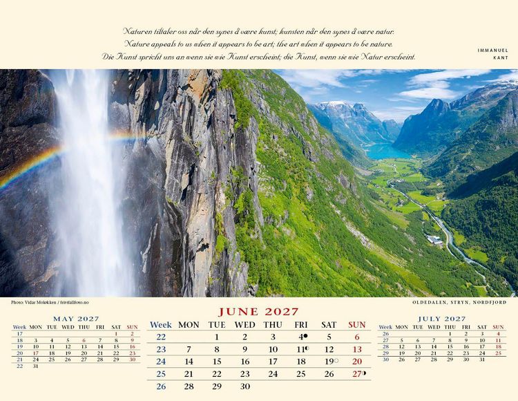 Produktbild: Panorama Norwegen 2027 Tischkalender