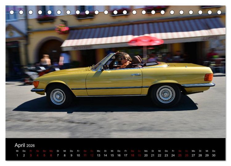 Produktbild: Mercedes SL W107 - zeitlose Eleganz (Tischkalender 2026 DIN A5 quer), CALVENDO Monatskalender