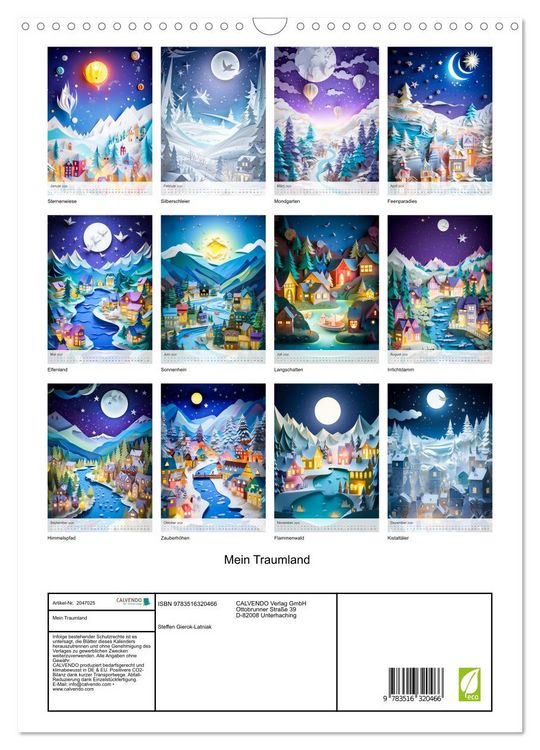 Produktbild: Mein Traumland (Wandkalender 2026 DIN A3 hoch), CALVENDO Monatskalender