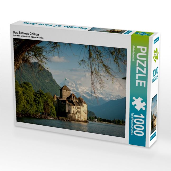 Produktbild: CALVENDO Puzzle Das Schloss Chillon | 1000 Teile Lege-Gr&ouml;&szlig;e 64x48cm Foto-Puzzle f&uuml;r gl&uuml;ckliche Stunden