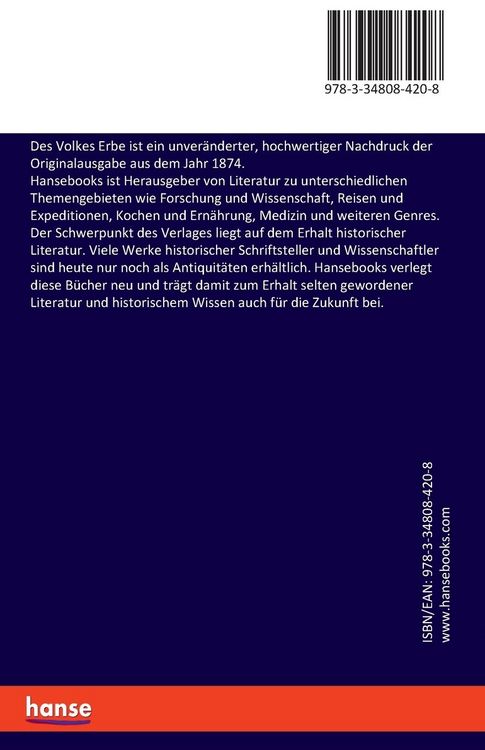 Produktbild: Des Volkes Erbe