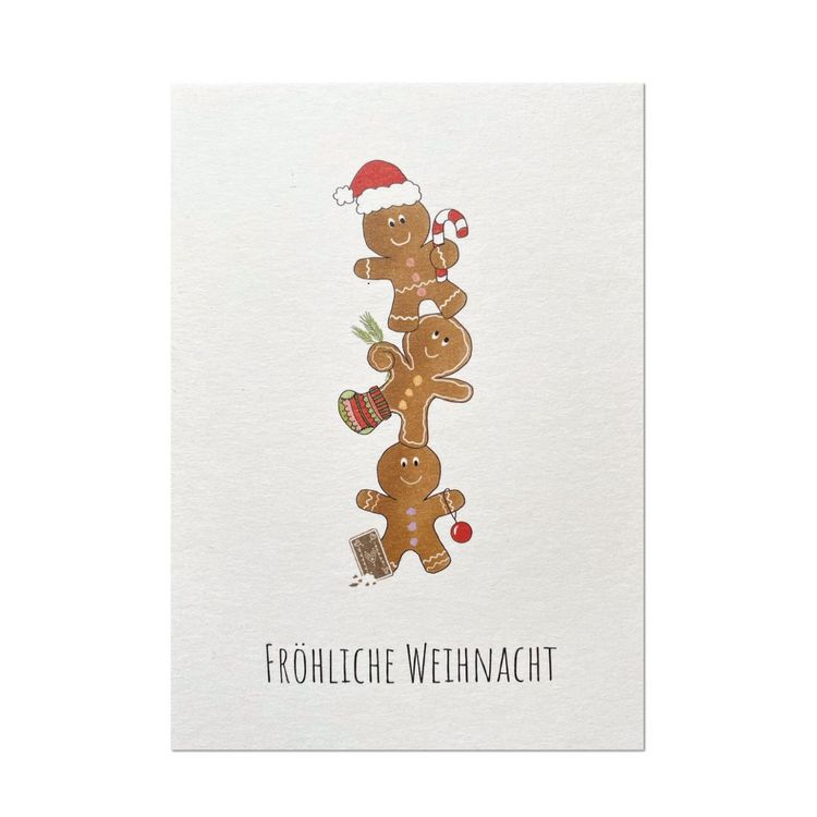 Produktbild: KEITCARDS Weihnachtskarten - handgezeichnete Postkarten, 6er Set