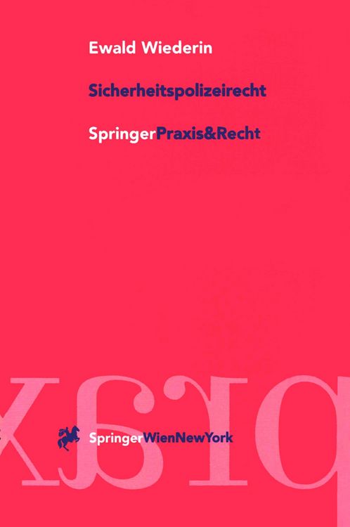 Produktbild: Einf&uuml;hrung in das Sicherheitspolizeirecht