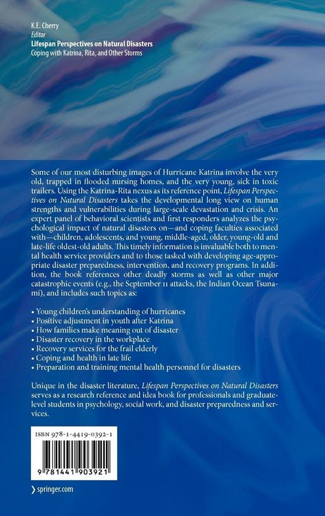 Produktbild: Lifespan Perspectives on Natural Disasters