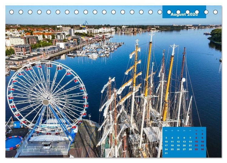 Produktbild: Hansestadt Rostock (Tischkalender 2026 DIN A5 quer), CALVENDO Monatskalender