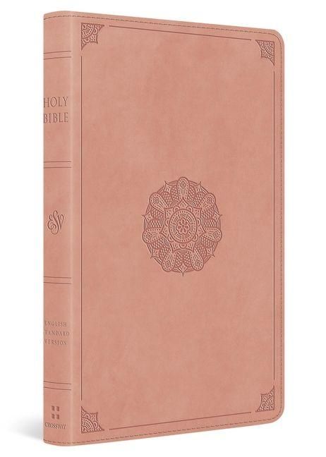 Produktbild: ESV Thinline Bible, Red Letter (Trutone, Blush Rose, Emblem Design)