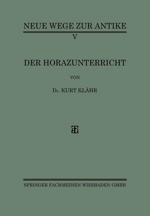 Produktbild: Der Horazunterricht