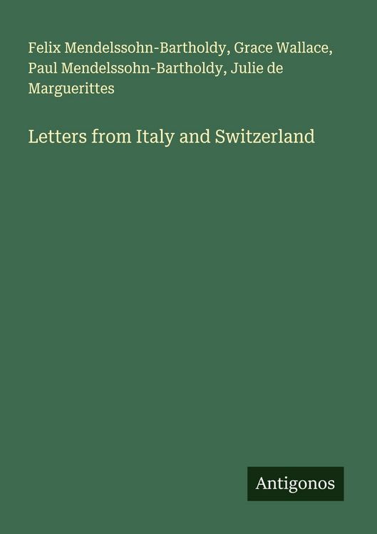 Produktbild: Letters from Italy and Switzerland