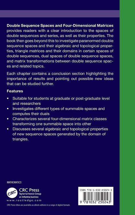 Produktbild: Double Sequence Spaces and Four-Dimensional Matrices