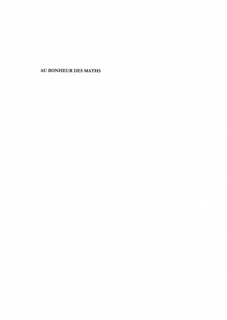 Produktbild: Au Bonheur des Maths