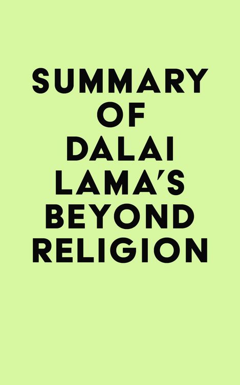 Produktbild: Summary of Dalai Lama's Beyond Religion