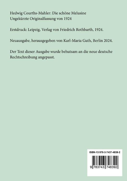 Produktbild: Die sch&ouml;ne Melusine