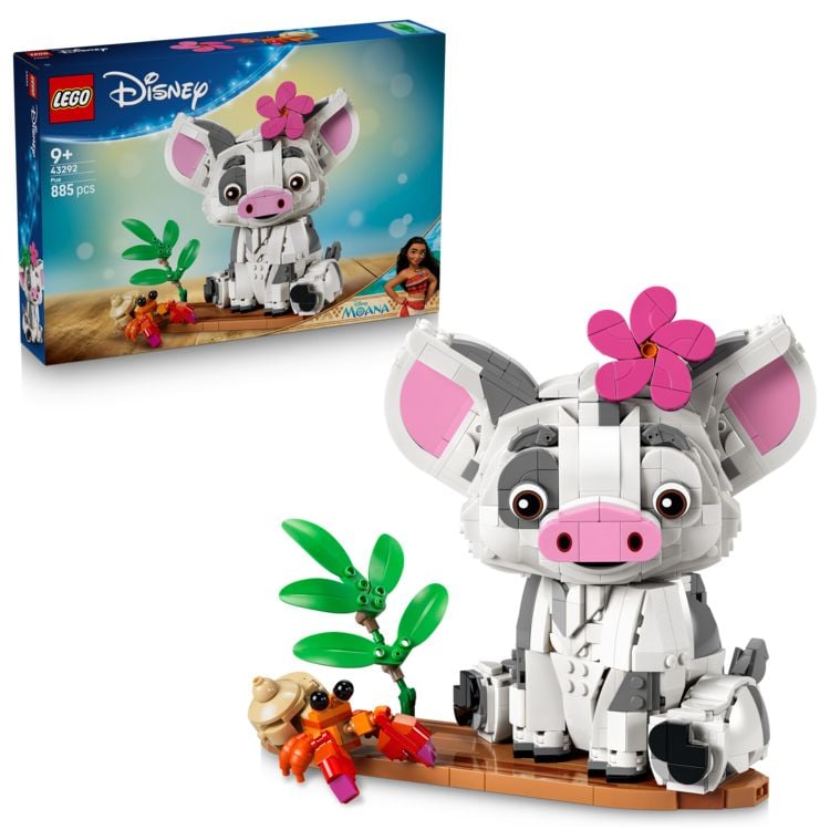 Produktbild: LEGO ǀ Disney 43292 Vaiana Pua, Schwein zum Bauen und Spielen, Zimmerdeko f&uuml;r Fans ab 9 Jahren