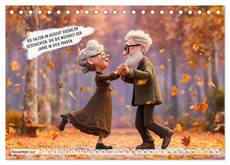 Produktbild: Oma und Opa - Spr&uuml;che &uuml;ber das Alter (Tischkalender 2027 DIN A5 quer), CALVENDO Monatskalender