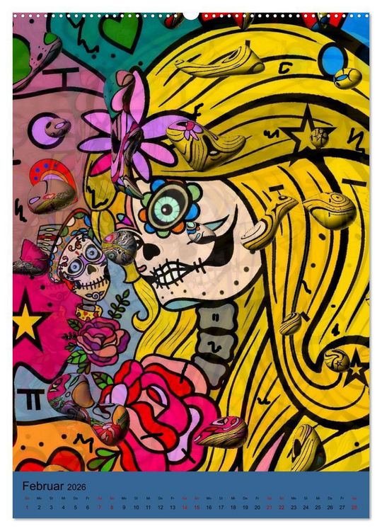 Produktbild: Nico Bielows Dia los Muertos (Wandkalender 2026 DIN A2 hoch), CALVENDO Monatskalender