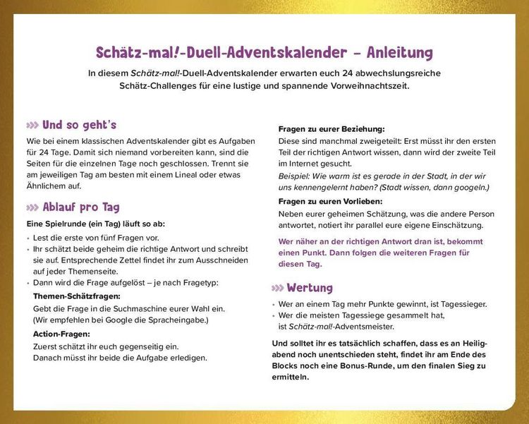 Produktbild: Sch&auml;tz mal! Das Adventskalender-Duell