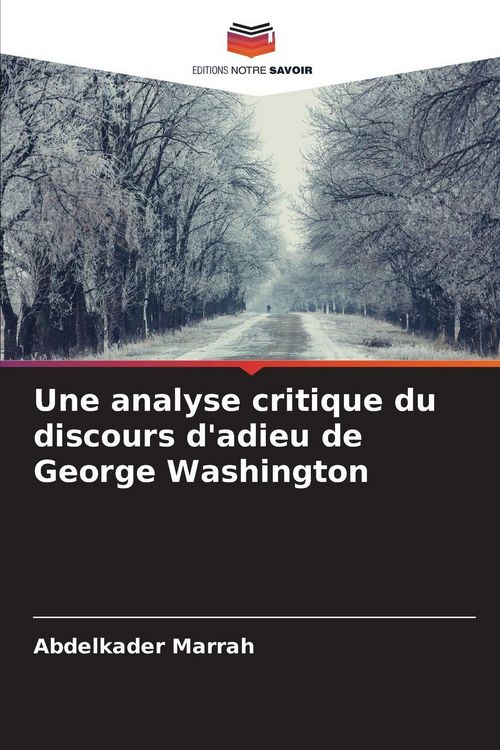 Produktbild: Une analyse critique du discours d'adieu de George Washington