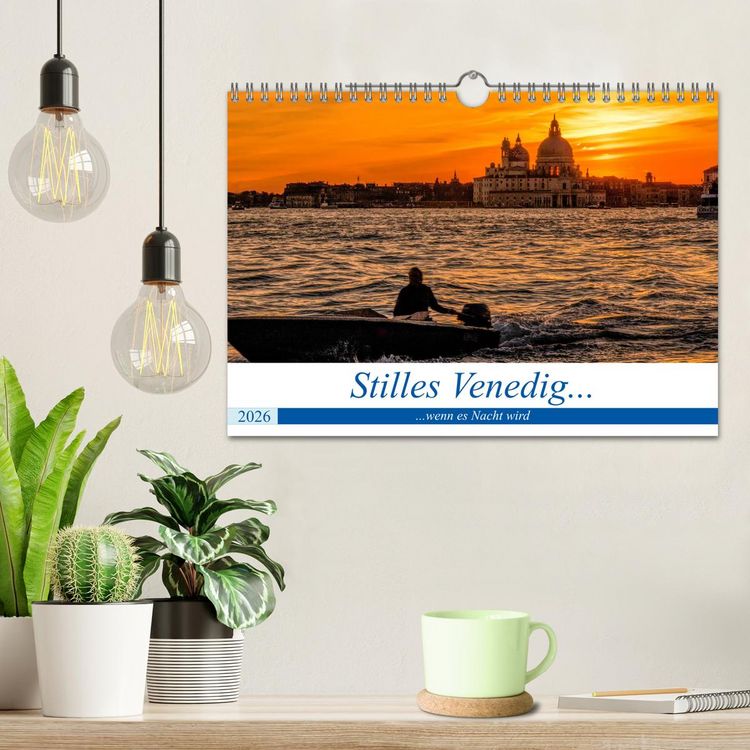 Produktbild: Stilles Venedig wenn es Nacht wird (Wandkalender 2026 DIN A4 quer), CALVENDO Monatskalender