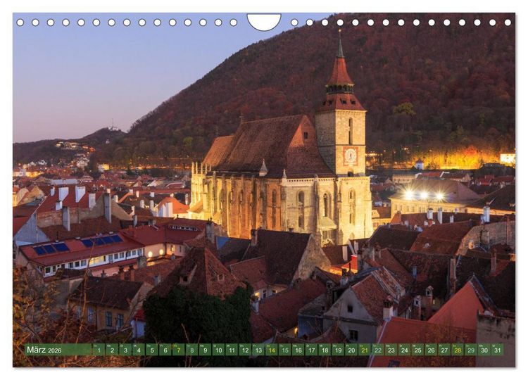 Produktbild: Zauberhaftes Brasov - Das Juwel Siebenb&uuml;rgens imitten der Karpaten (Wandkalender 2026 DIN A4 quer), CALVENDO Monatskalender