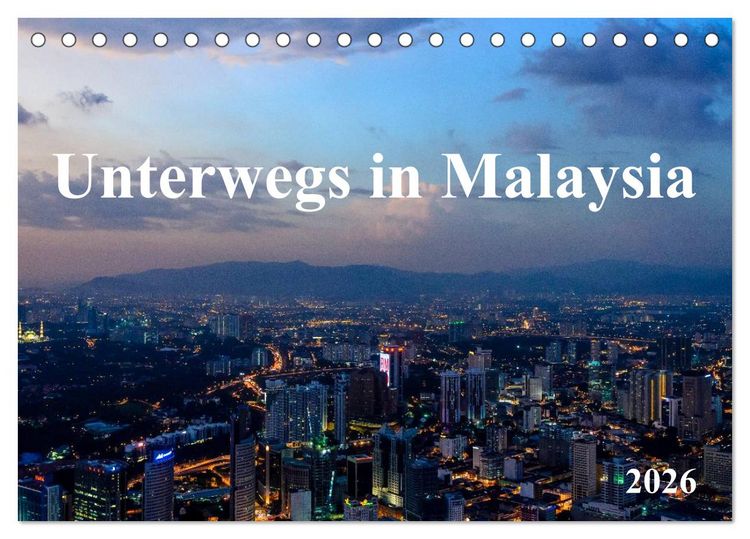 Produktbild: Unterwegs in Malaysia (Tischkalender 2026 DIN A5 quer), CALVENDO Monatskalender