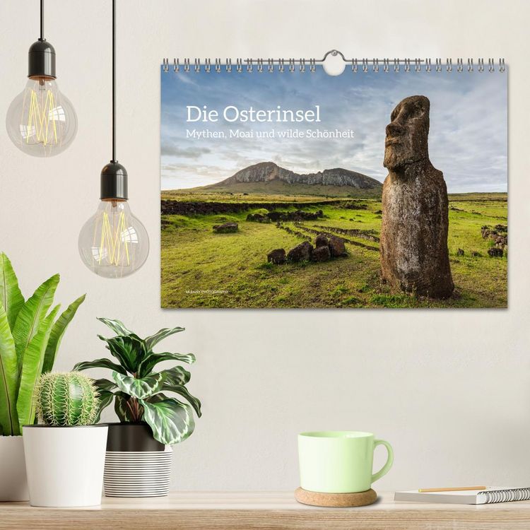 Produktbild: Die Osterinsel &ndash; Mythen, Moai und wilde Sch&ouml;nheit (Wandkalender 2026 DIN A4 quer), CALVENDO Monatskalender