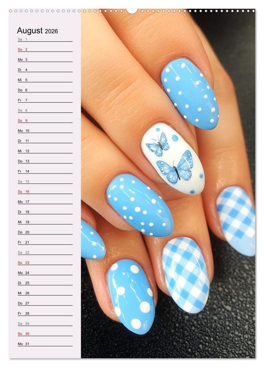 Produktbild: Nageldesign. Au&szlig;ergew&ouml;hnliche Fingern&auml;gel (hochwertiger Premium Wandkalender 2026 DIN A2 hoch), Kunstdruck in Hochglanz