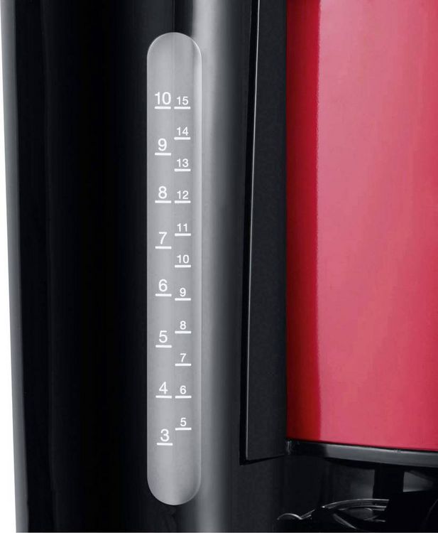 Produktbild: Severin KA 4817 Kaffeemaschine Rot (metallic), Schwarz Fassungsverm&ouml;gen Tassen=10