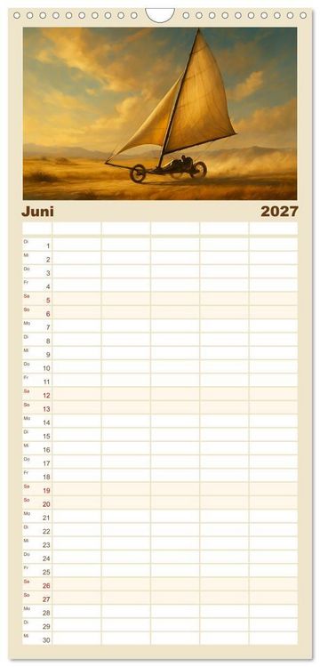 Produktbild: Familienplaner 2027 - Wind bewegt die Welt mit 5 Spalten (Wandkalender, 21 x 45 cm) CALVENDO