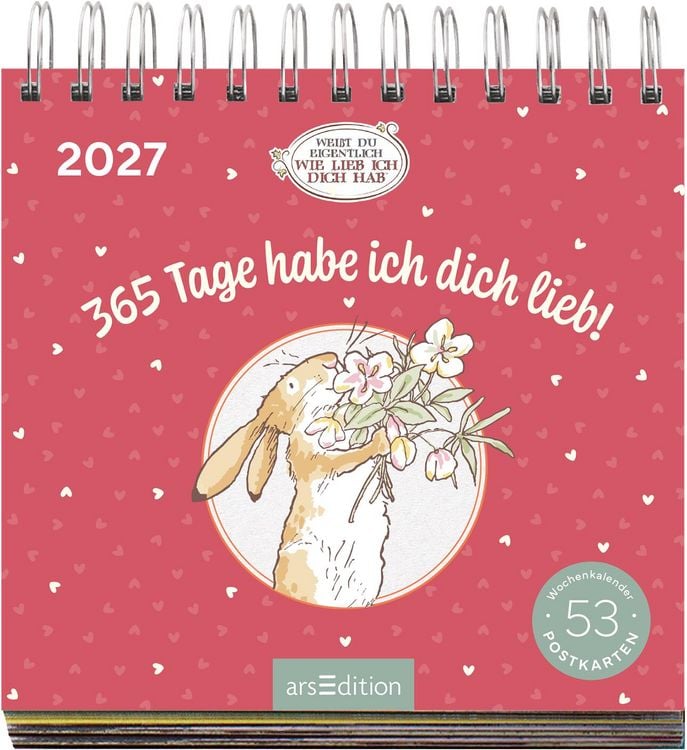 Produktbild: Postkartenkalender Wei&szlig;t du eigentlich, wie lieb ich dich hab? 2027