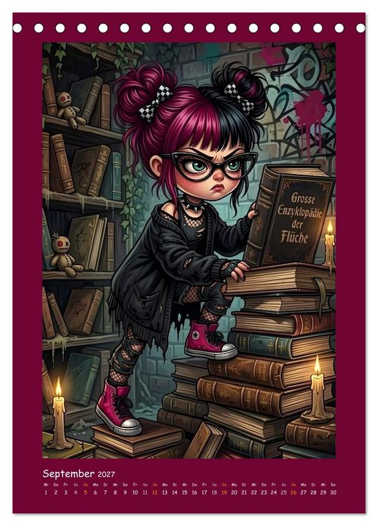 Produktbild: Fabulous Dolls - Gothic-G&ouml;res Abenteuer (Tischkalender 2027 DIN A5 hoch), CALVENDO Monatskalender