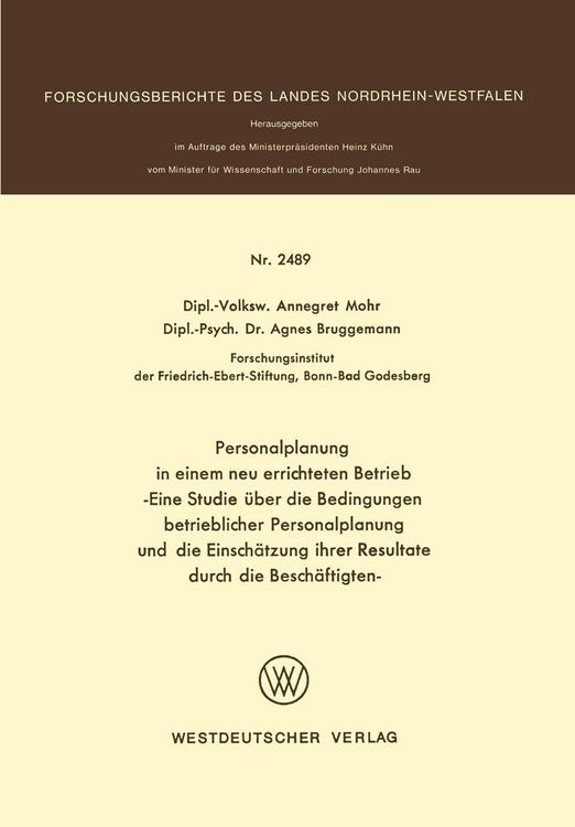Produktbild: Personalplanung in einem neu errichteten Betrieb