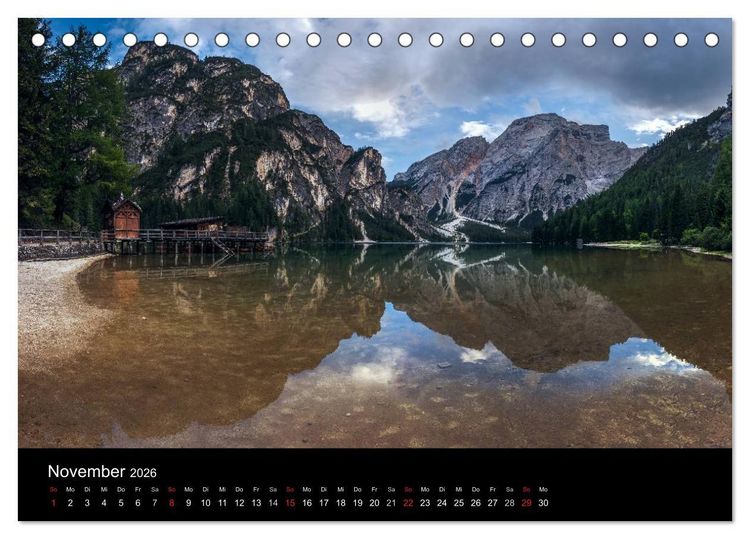 Produktbild: Von Venetien nach S&uuml;dtirol (Tischkalender 2026 DIN A5 quer), CALVENDO Monatskalender