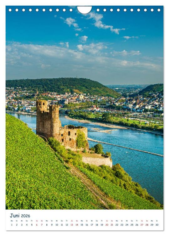 Produktbild: Burgen und Burgruinen am Mittelrhein (Wandkalender 2026 DIN A4 hoch), CALVENDO Monatskalender