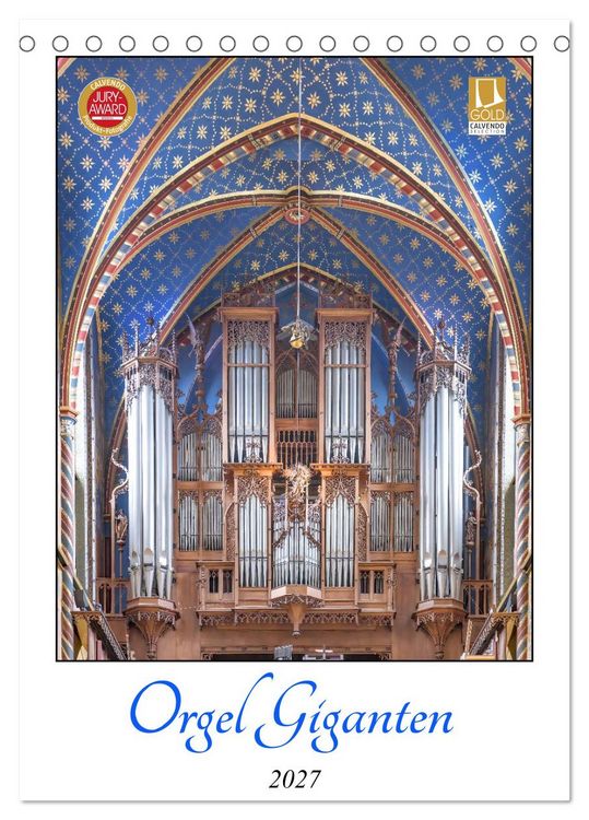 Produktbild: Orgel Giganten (Tischkalender 2027 DIN A5 hoch), CALVENDO Monatskalender