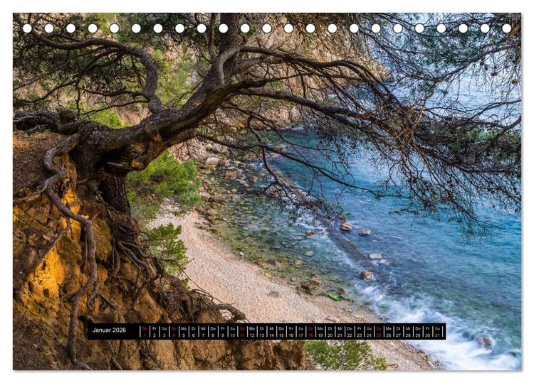 Produktbild: Costa Brava &ndash; inklusive Barcelona (Tischkalender 2026 DIN A5 quer), CALVENDO Monatskalender