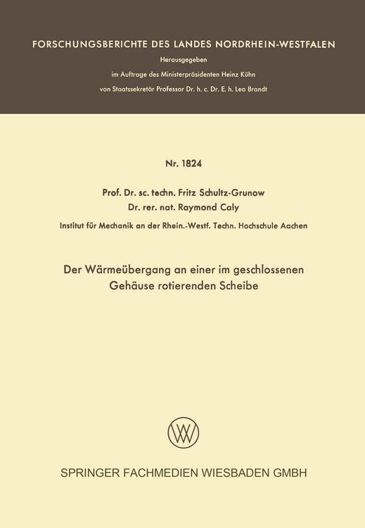 Produktbild: Der W&auml;rme&uuml;bergang an einer im geschlossenen Geh&auml;use rotierenden Scheibe