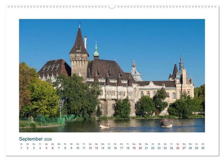 Produktbild: Budapest: zwischen Parlamentsgeb&auml;ude und Burgpalast (hochwertiger Premium Wandkalender 2026 DIN A2 quer), Kunstdruck in Hochglanz