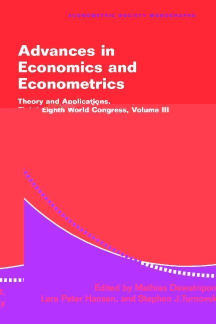 Produktbild: Advances in Economics and Econometrics