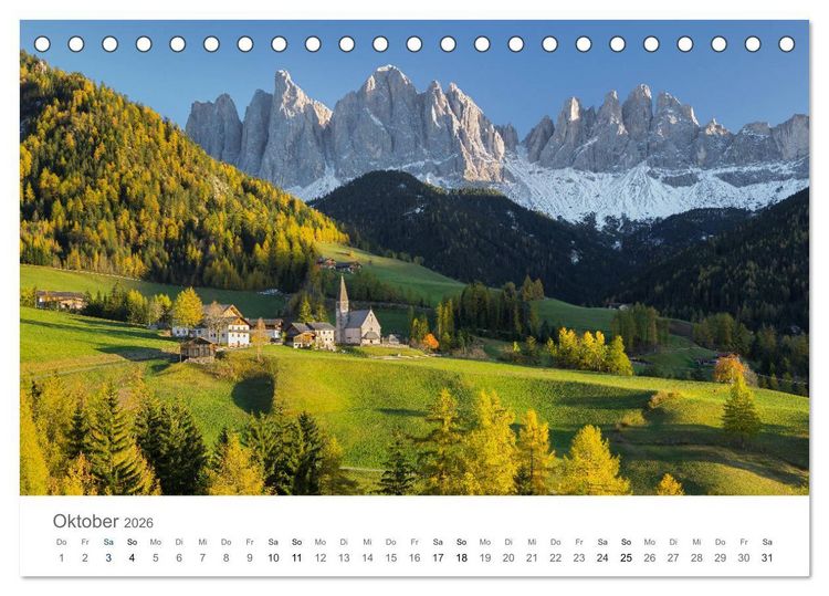 Produktbild: Die Sch&ouml;nheit der Alpen (Tischkalender 2026 DIN A5 quer), CALVENDO Monatskalender
