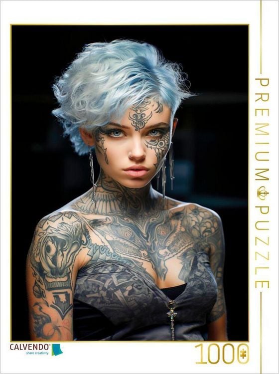 Produktbild: CALVENDO Puzzle Tattoos | 1000 Teile Lege-Gr&ouml;&szlig;e 64x48cm Foto-Puzzle f&uuml;r gl&uuml;ckliche Stunden