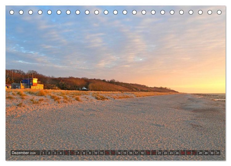 Produktbild: Graal-M&uuml;ritz, Malerische K&uuml;stenmomente (Tischkalender 2026 DIN A5 quer), CALVENDO Monatskalender